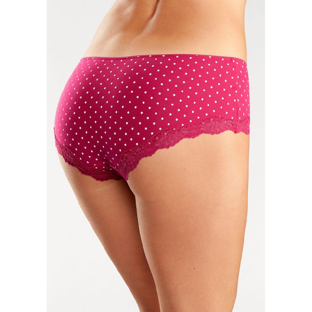 LASCANA Panty (3er-Pack) aus elastischer Baumwolle mit zarter Spitze Black Friday Preise