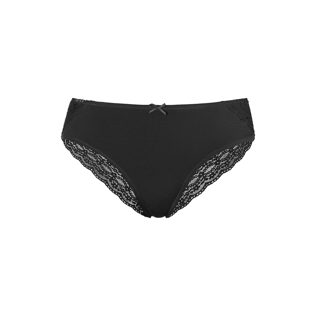 Vivance Brasilslip (3er-Pack) aus elastischer Baumwolle mit floraler Spitze ▷ für Sonderangebote