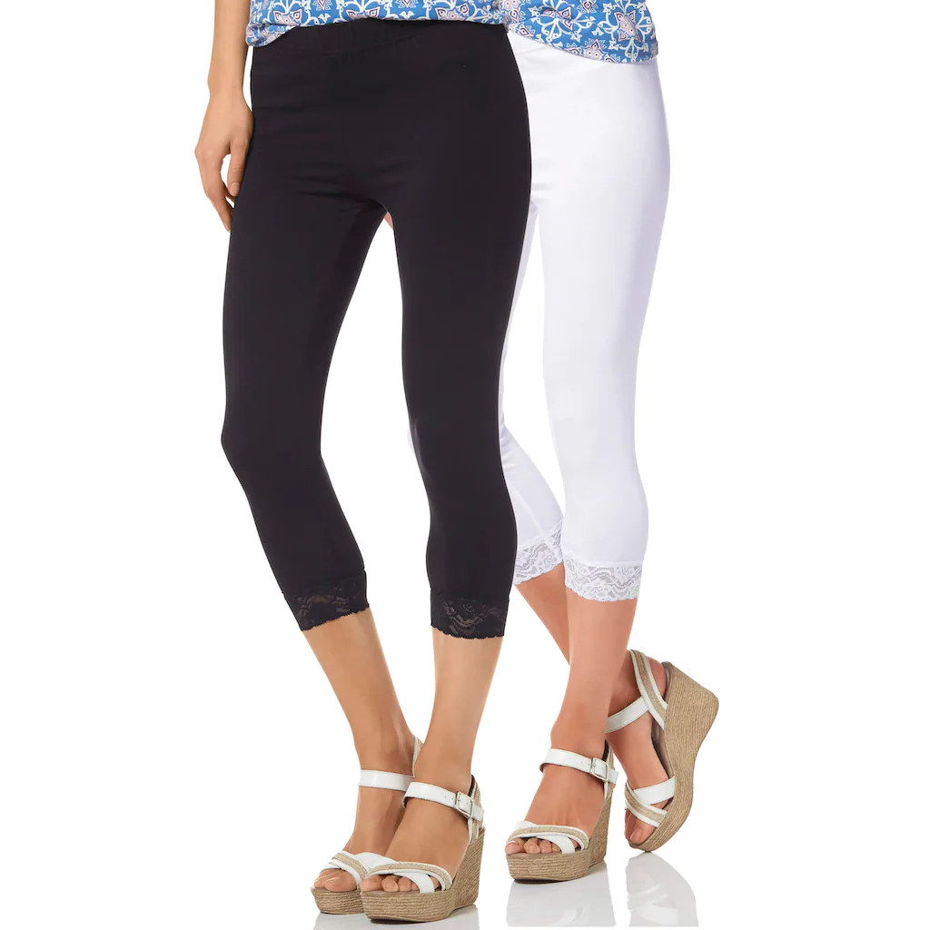 Boysen's Leggings (Packung 2er-Pack) mit Spitze Riesige Ersparnisse