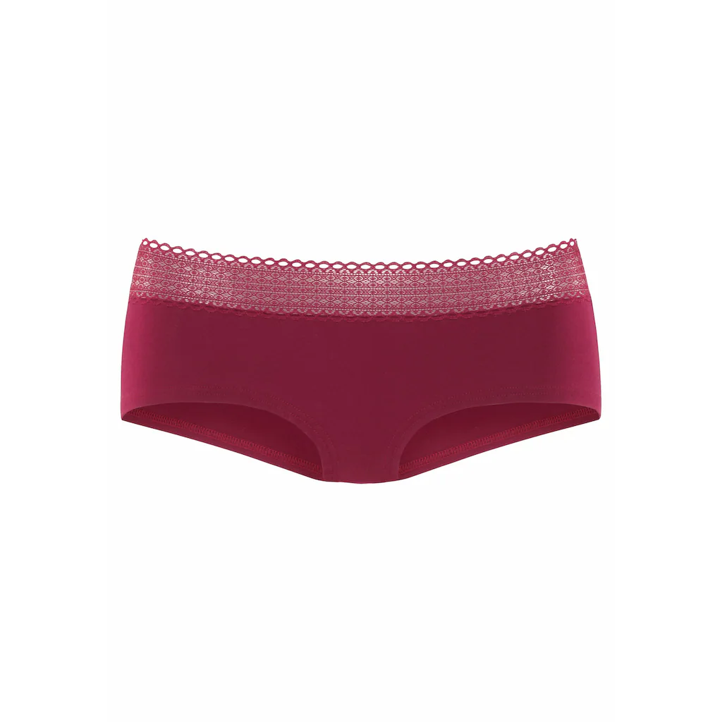 s.Oliver Panty (3er-Pack) aus elastischer Baumwoll-Qualität mit grafischer Spitze Super Sparpreis