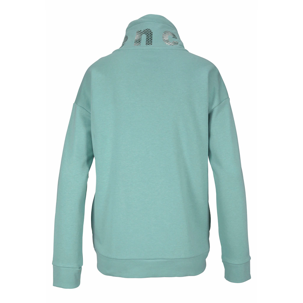 Bench. Sweatjacke mit Glanzprint am Stehkragen Loungeanzug Neueste Stile