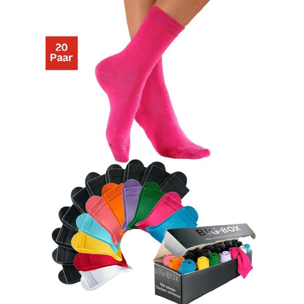 Go in Basicsocken »mit Baumwolle und Komfortbund ohne drückende Naht« (Box 20 Paar) in der großen Big-Box online kaufen