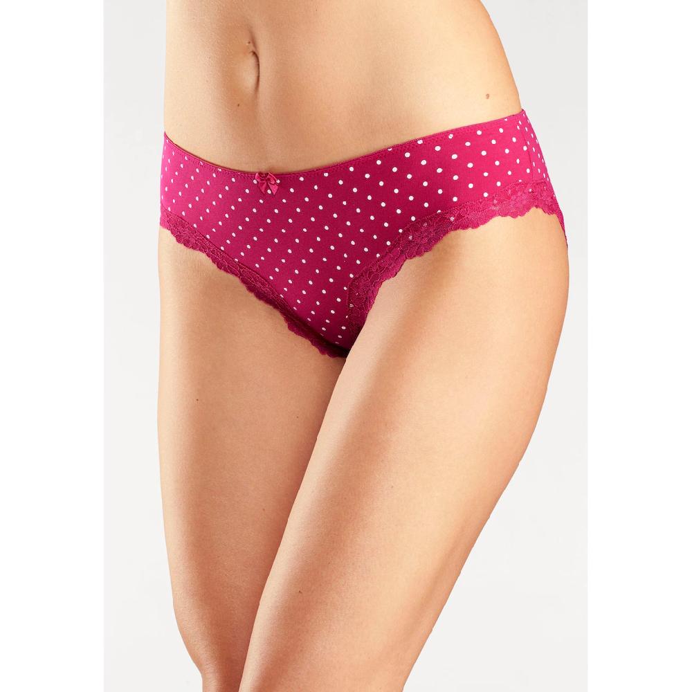 LASCANA Slip (3er-Pack) aus elastischer Baumwolle mit zarter Spitze online bestellen Fabrikladen