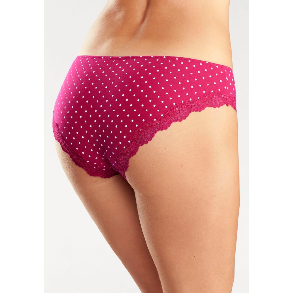 LASCANA Slip (3er-Pack) aus elastischer Baumwolle mit zarter Spitze online bestellen Fabrikladen