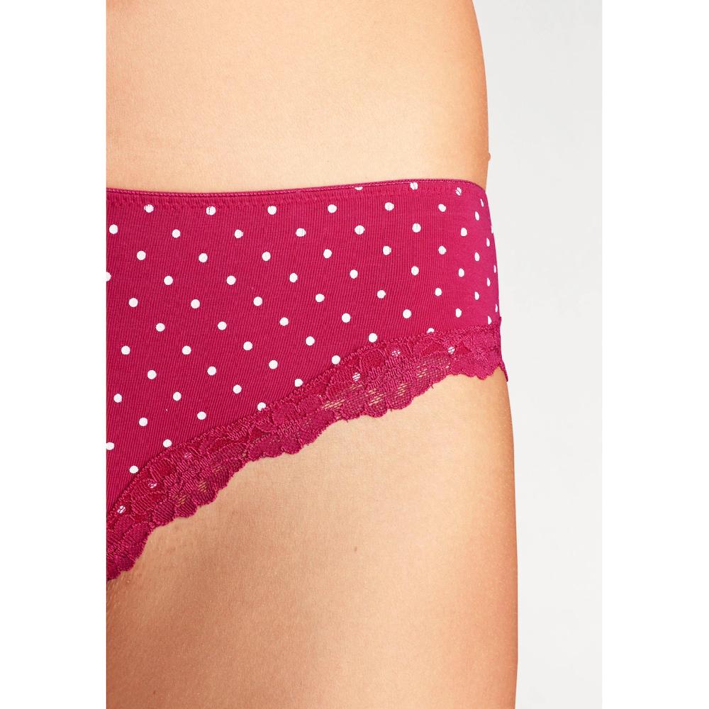 LASCANA Slip (3er-Pack) aus elastischer Baumwolle mit zarter Spitze online bestellen Fabrikladen