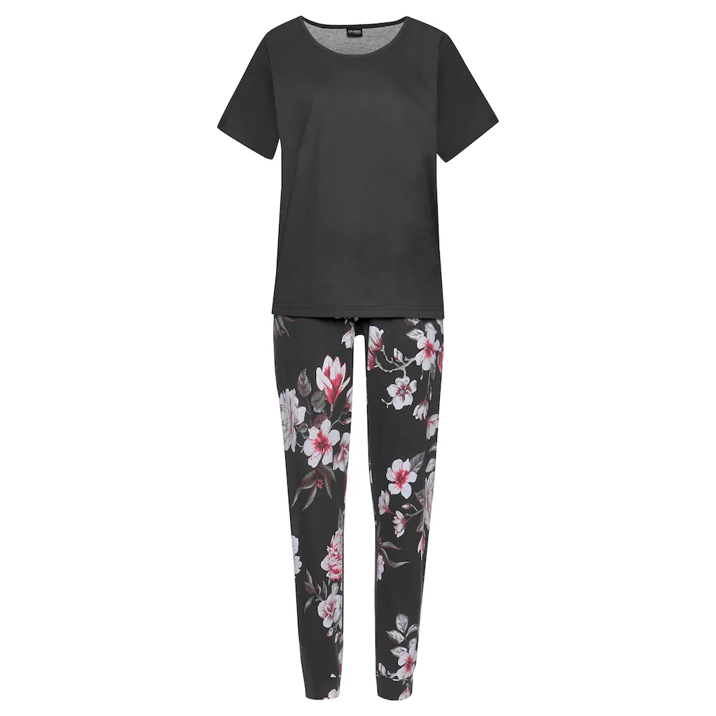 Vivance Dreams Pyjama (4 tlg. 2 Stück) mit Blumendruck kaufen Rabatte dieses Monats