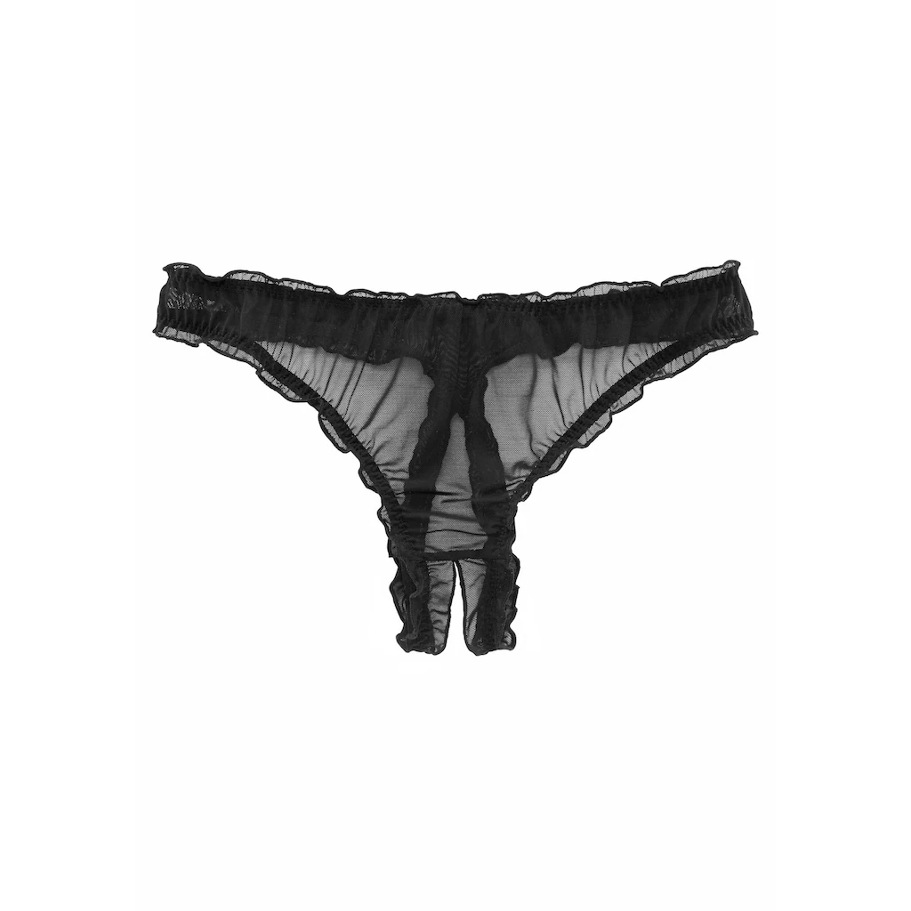 petite fleur gold String-Ouvert mit gerüschter Kante bestellen Schlussverkauf