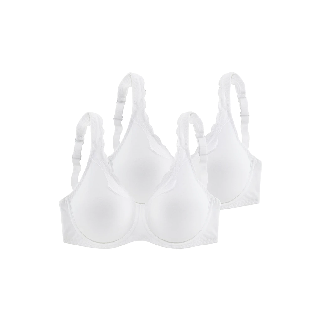petite fleur Bügel-BH aus Baumwolle mit Spitzenkante und breiteren Trägern bestellen Kostenloser Versand