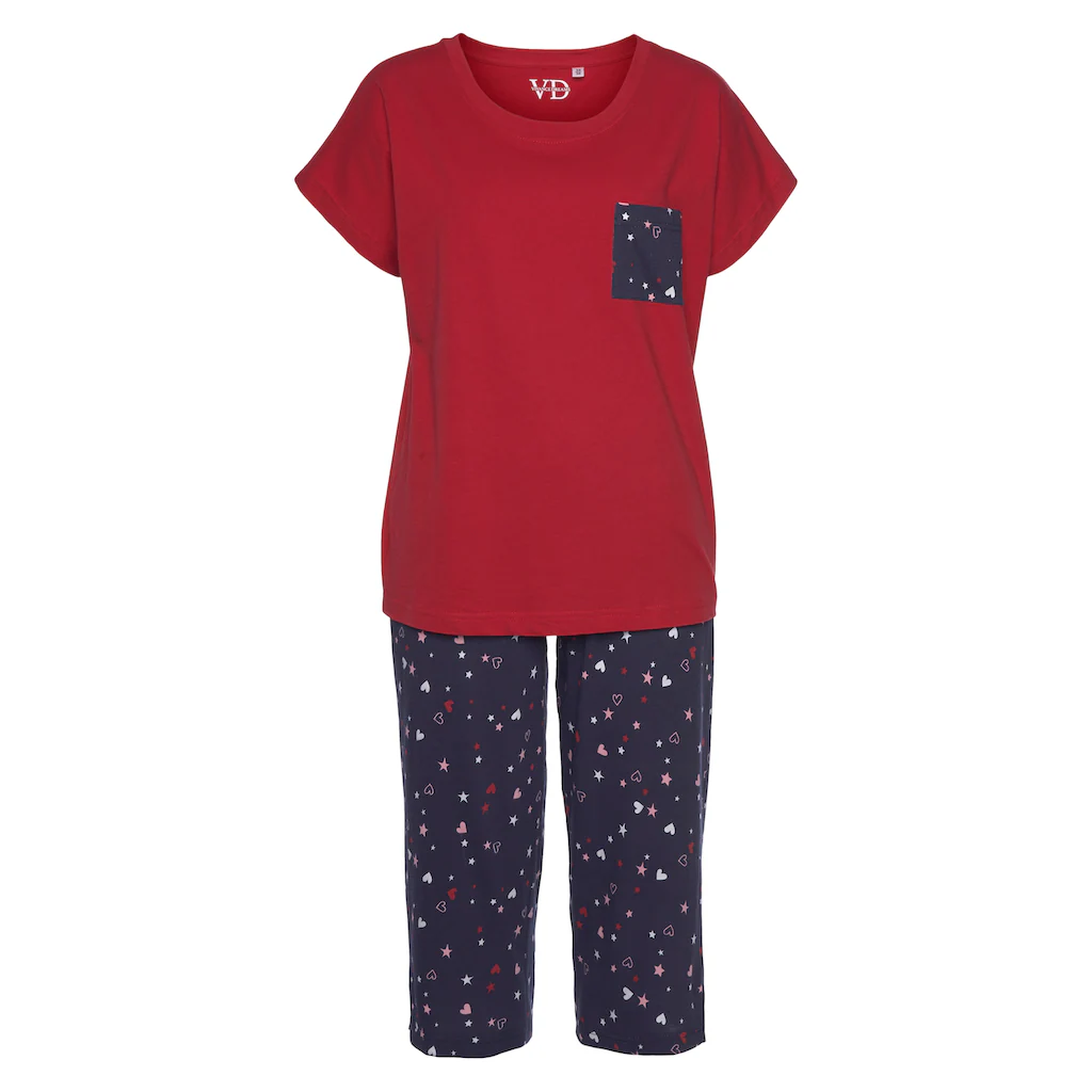 Vivance Dreams Capri-Pyjama (2 tlg.) mit niedlichem Herzen-Sterne-Druck online kaufen Rabatt