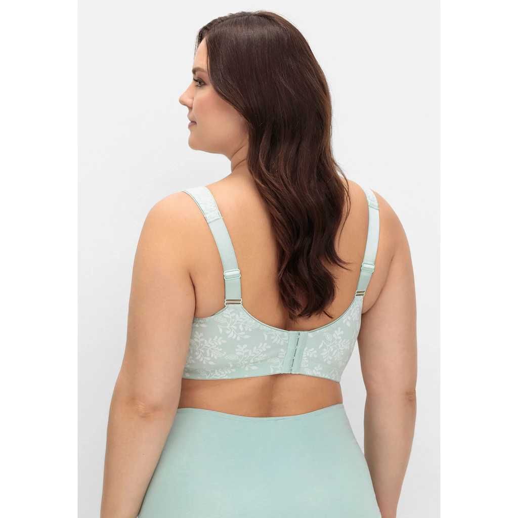 Sheego Entlastungs-BH »Große Größen« ohne Bügel als 2er Pack in floral und uni ▷ für Cyber Monday
