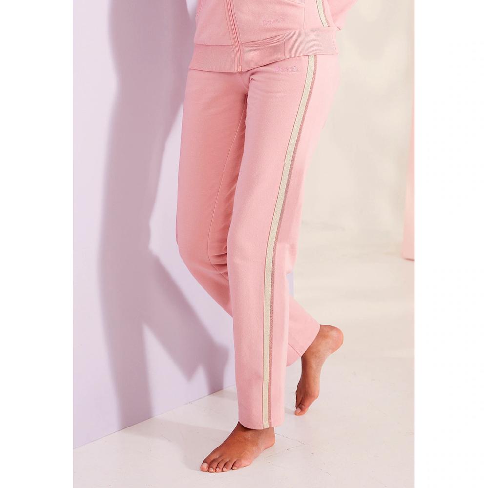 Bench. Loungewear Relaxhose mit Glitzer Seitenstreifen Loungeanzug
