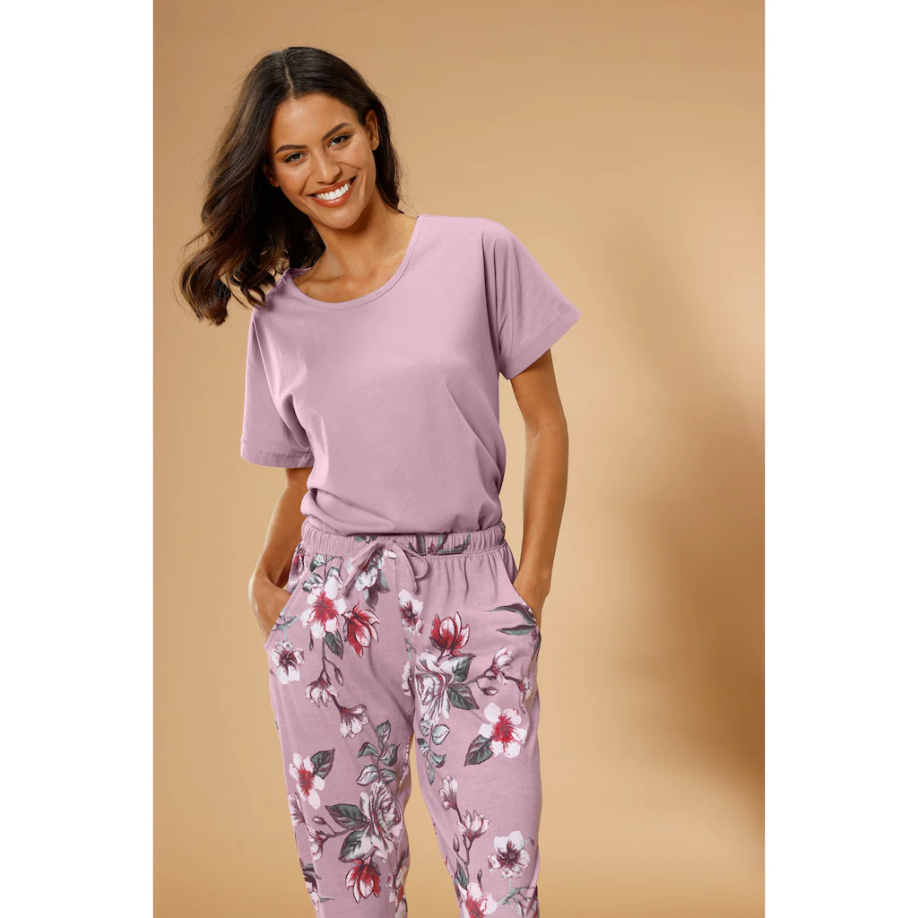 Vivance Dreams Pyjama (2 tlg.) mit Blumendruck ▷ für Flash Sale