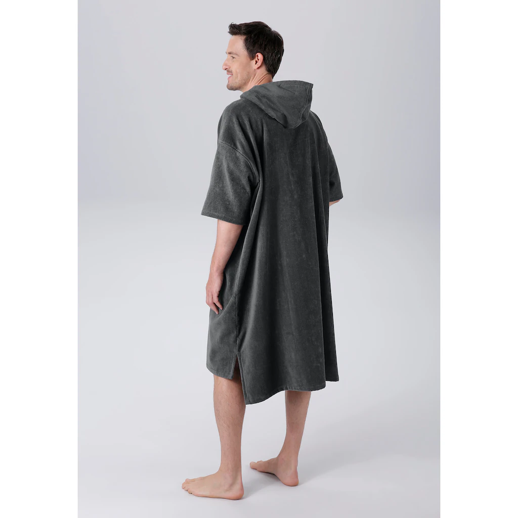 KangaROOS Badeponcho »Summer ideal für Sauna Spa & im Urlaub Damen & Herren« (1 St.) Surfponcho mit Bauchtasche 100% Baumwolle Frottee Cyber Monday