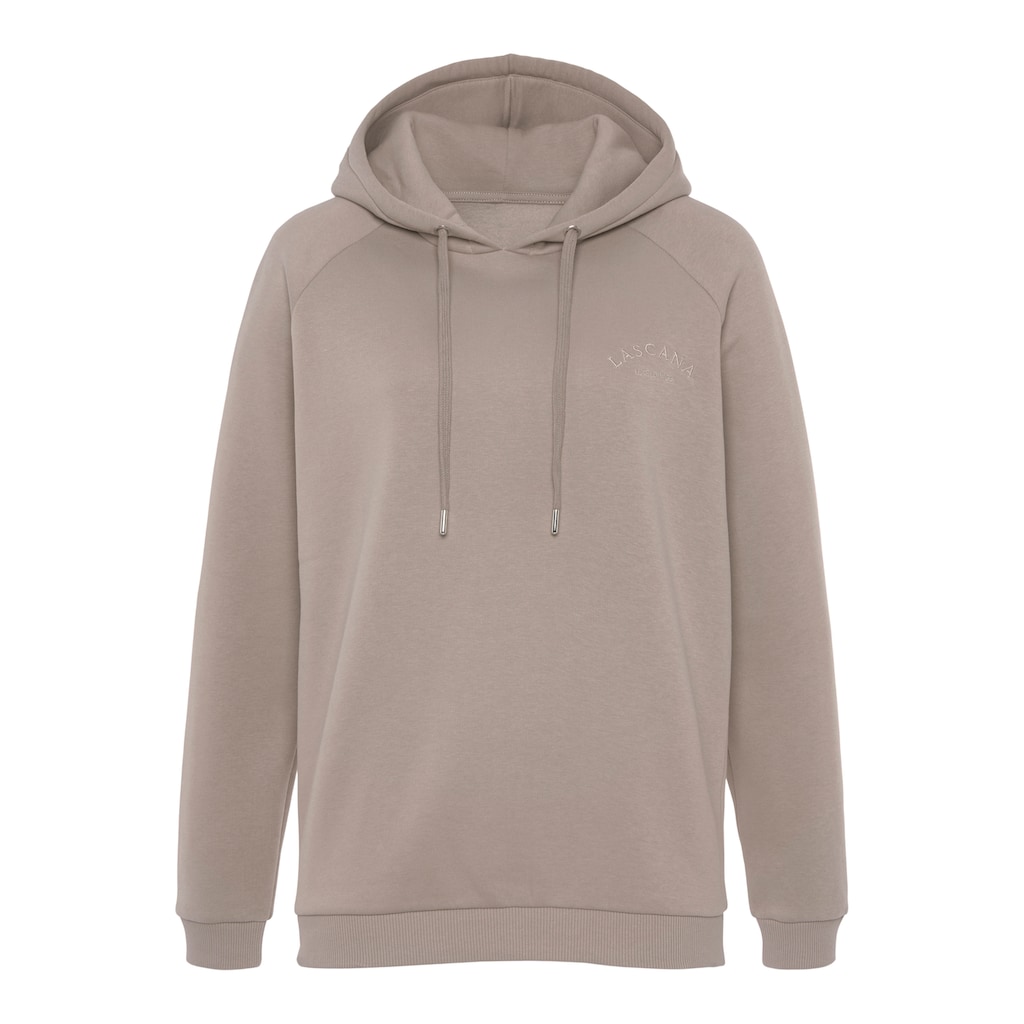 LASCANA Kapuzensweatshirt mit Logostickerei Loungewear Zeitlich begrenztes Angebot