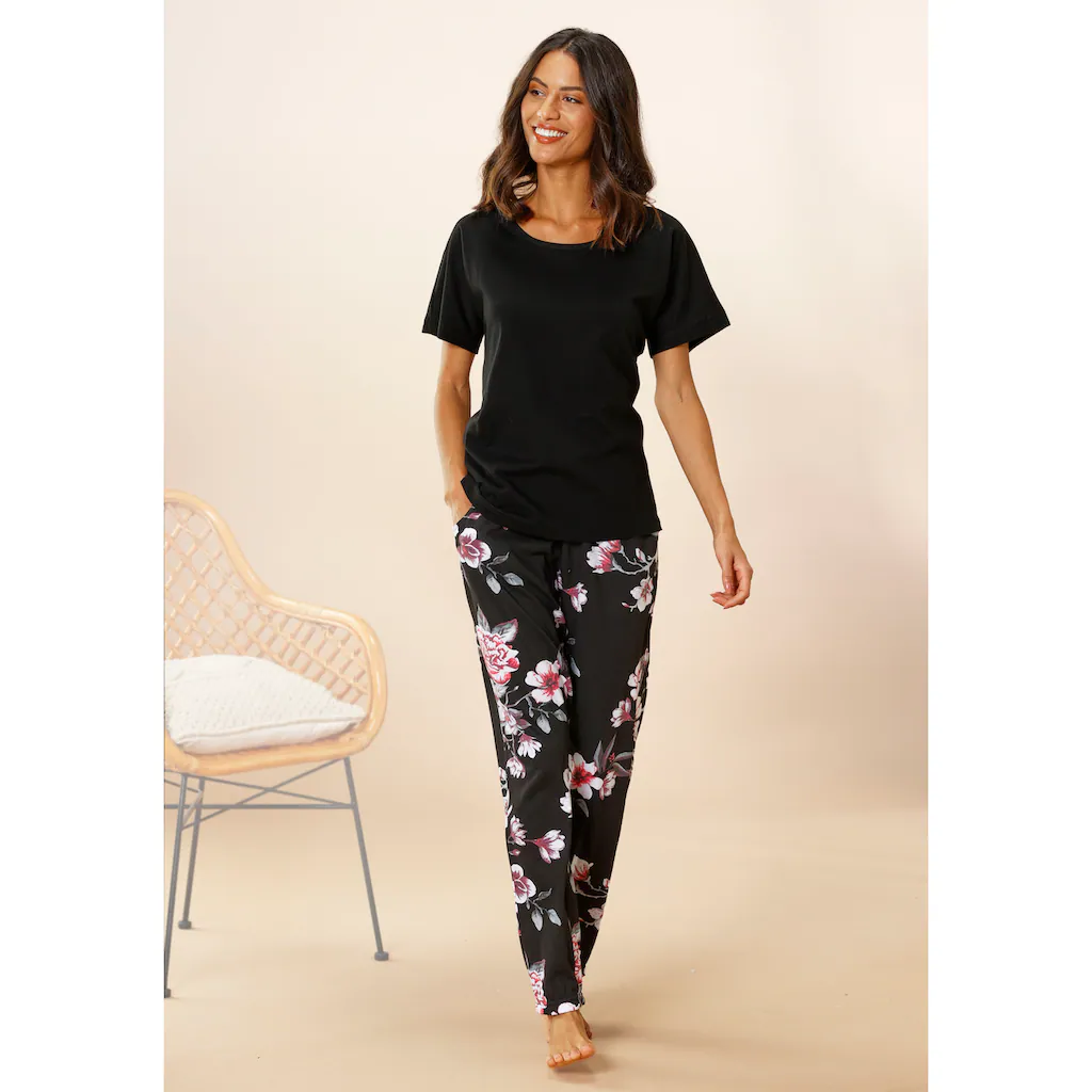 Vivance Dreams Pyjama (2 tlg.) mit Blumendruck ▷ für Tägliche Deals