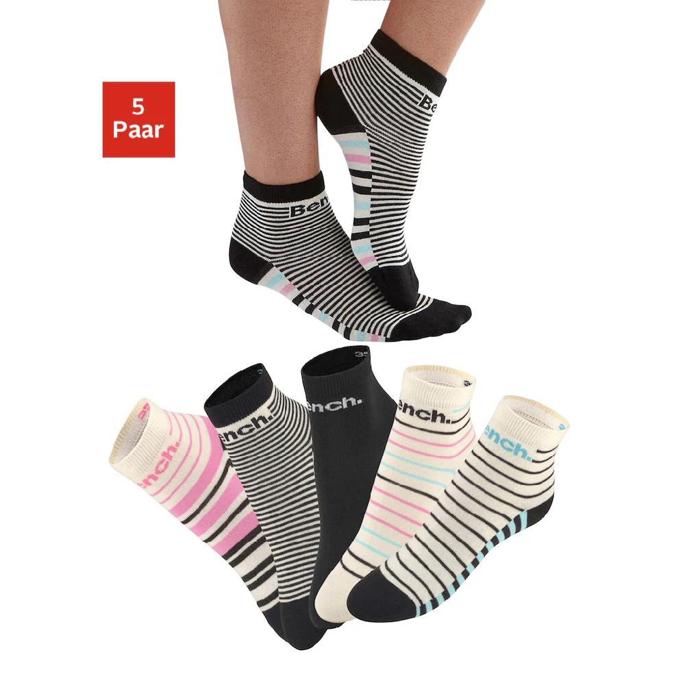 Bench. Kurzsocken (Packung 5 Paar) im Streifendesign