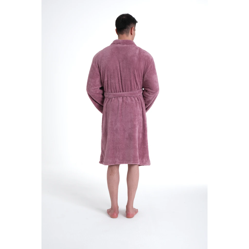 my home Unisex-Bademantel »Lillou Kimono ideal für Sauna & Spa Hotelbademantel Morgenmantel« (1 St.) kuschelig weicher Fleece für Damen und Herren XS-3XL günstig kaufen Tiefpreis