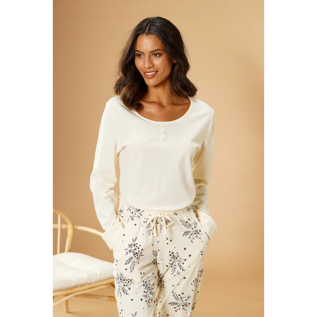 Vivance Dreams Pyjama (2 tlg.) mit Hortensien Muster online kaufen Begrenzte Freigabe