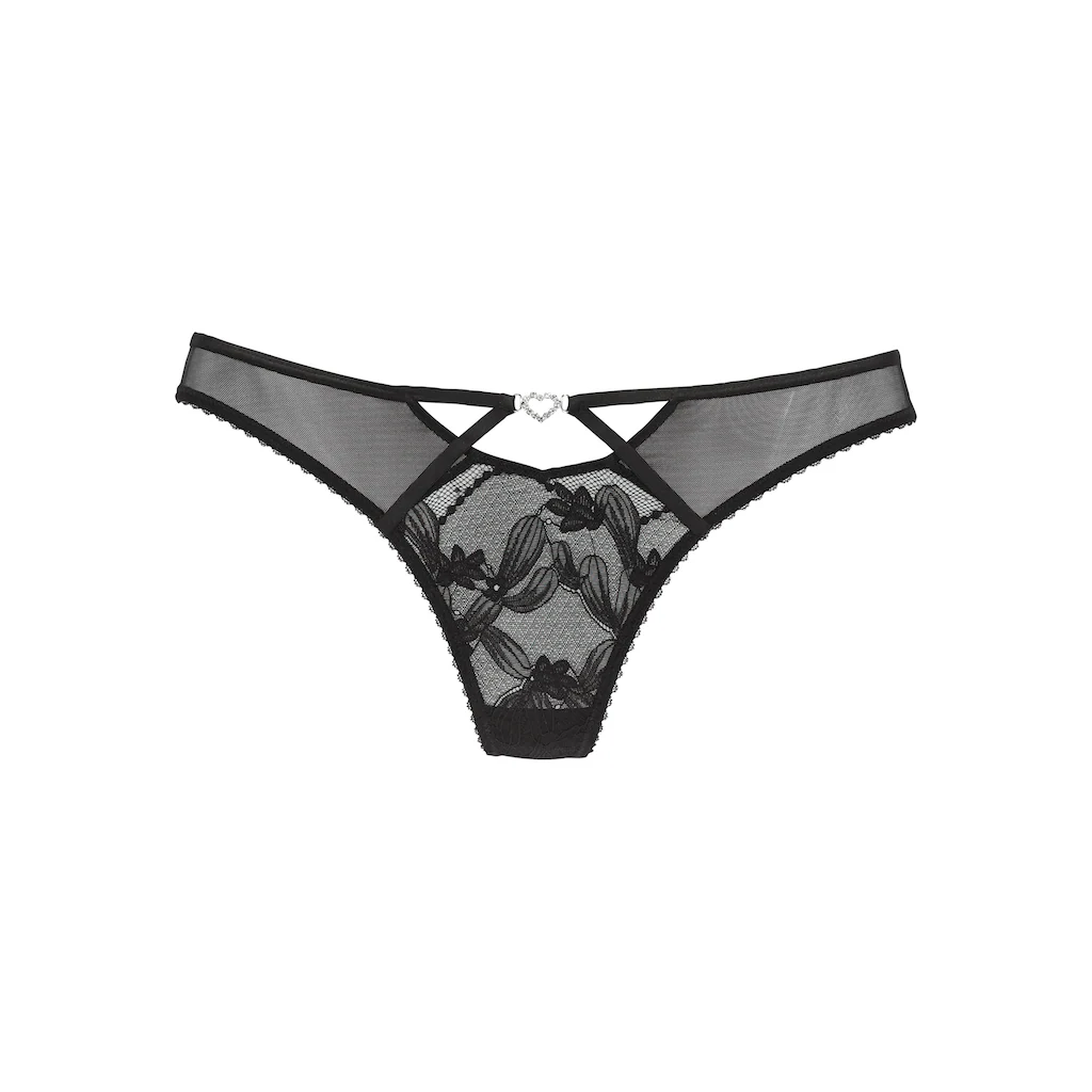 LASCANA Tanga »Dalia« mit feinen Strasssteinchen und Spitze kaufen Kostenloser Versand international