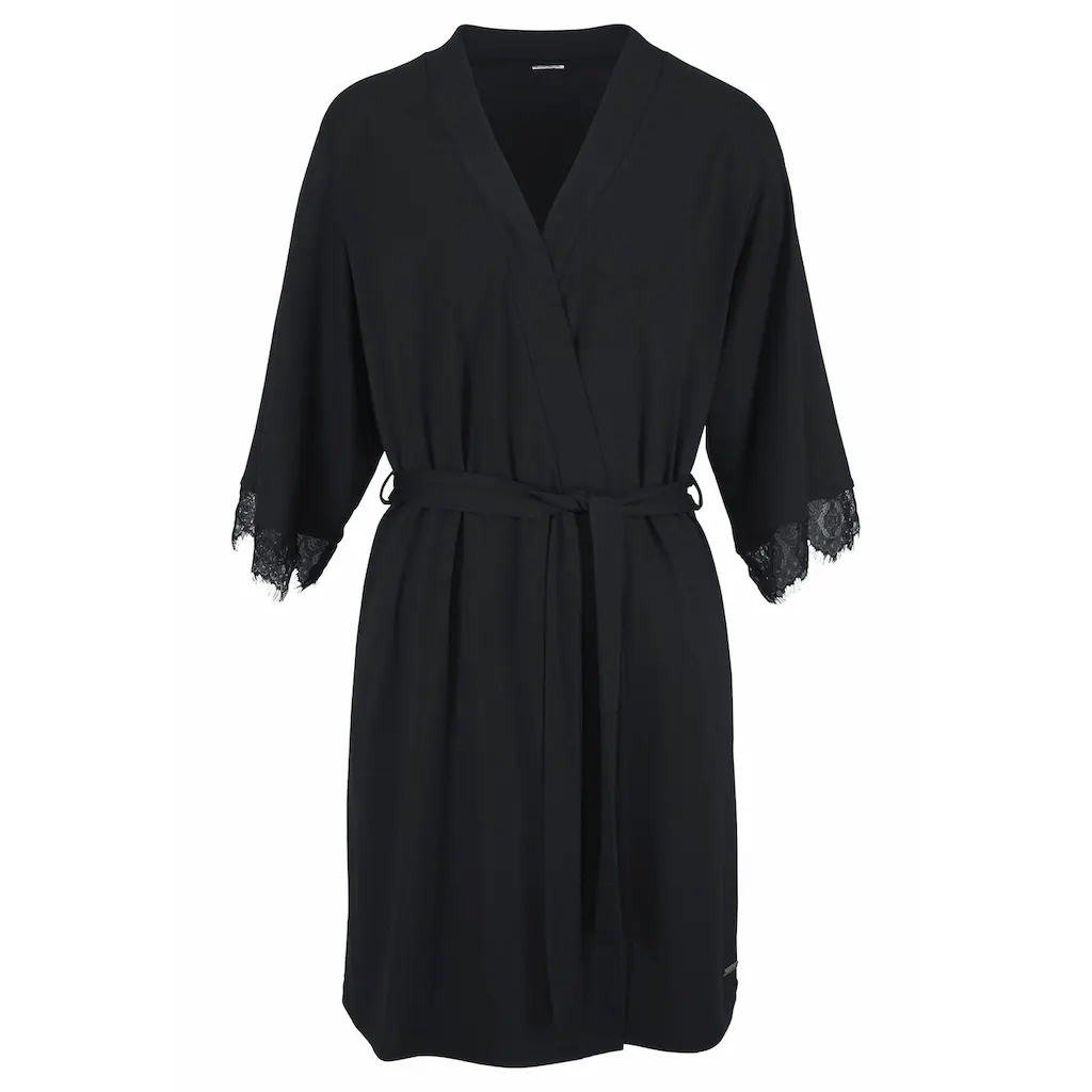 Kimono LASCANA mit eleganter Spitze am 3/4 Ärmel online kaufen Versandkostenfrei