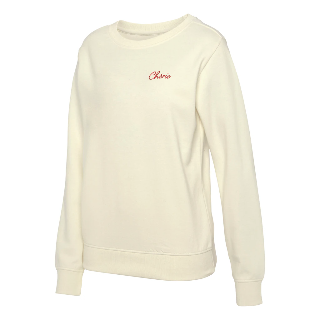 Vivance Sweatshirt (1 tlg.) Sweatshirt mit Frontprint Loungeanzug Heißer Verkauf