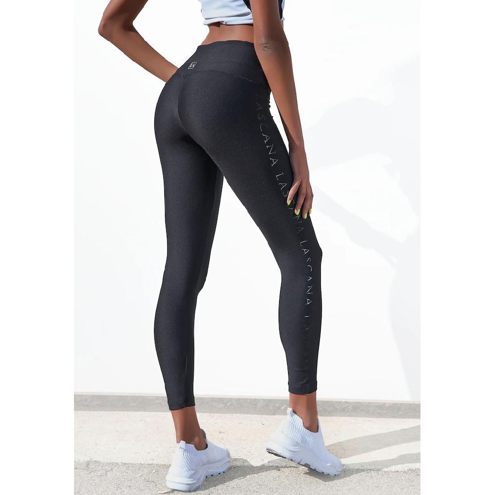 LASCANA ACTIVE Leggings mit glänzendem Logoschriftzug Nur noch ein Tag übrig