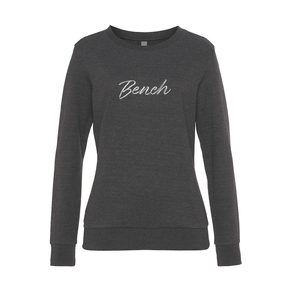 Bench. Loungewear Sweatshirt mit glänzender Logostickerei Loungewear Riesige Rabatte